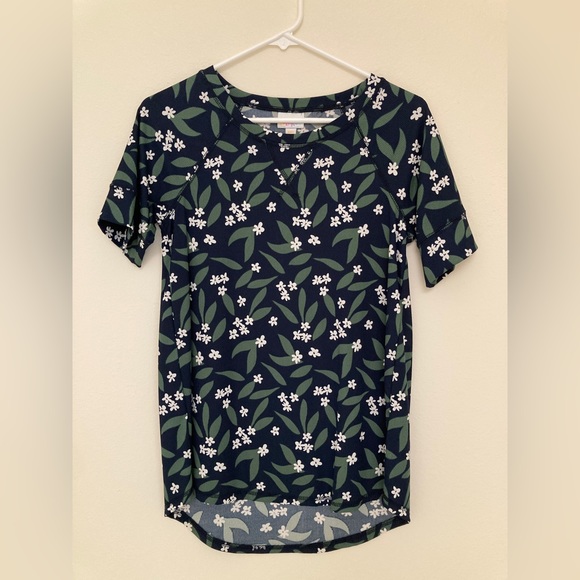 LuLaRoe Hailey top — Dark Navy Floral Print, size XXS. - Picture 1 of 7